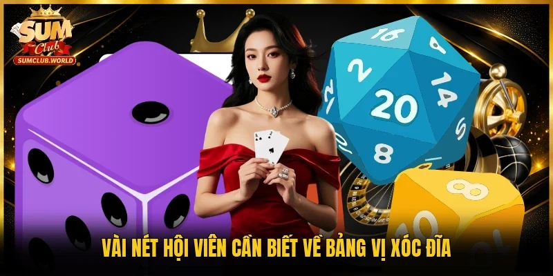 Vài nét hội viên cần biết về bảng vị Xóc Đĩa